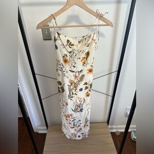 Reformation Juliette Viscose Floral Dress With Slit Size 4 $248 MSRP